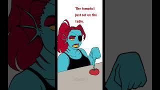 SMASH THE TOMATO FRISK  Original Undertale Animation #undertale #undyne #frisk #shorts