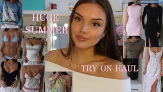 HUGE SUMMER TRY ON HAUL *clothes bikinis beauty etc*  India Grace