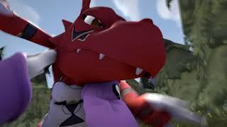 POV Renamon mauled by Guilmon bad end no choking