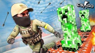 КРИПЕР VS БЕГУН 1 СЕКУНДА И ЛОВУШКА ВЗОРВЕТ ТЕБЯ АДСКИЙ DEATHRUN В CSGO