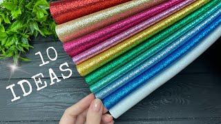 10 CRAFT IDEAS  Glitter Flowers Foam Sheet Craft Ideas