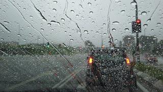 Rain on Car BLACK SCREEN relaxing sleep sound