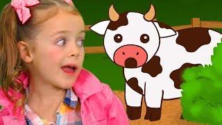 Learn Animal Sounds  Moo Cow Song  Learn Animals