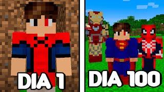 SOBREVIVI A 100 DIAS no MARVEL VS DC Minecraft