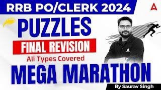 IBPS RRB POClerk 2024  Puzzles Final Revision Class  All Topics in One Video  By Saurav Singh