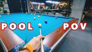 pool Headcam  pov & Table View  Cue Ball Control  asmr  satisfying videos gopro