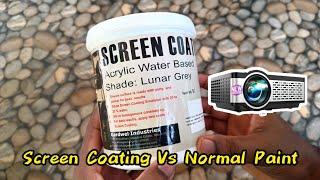 Screen Coating Paint Vs Normal Paint  Projector Screen Painting GARDWEL