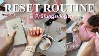 reset routine  + uni vlog  prüfung lernen selfcare ️