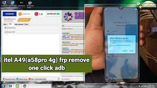 itel A49 A58 pro 4g frp remove one click adb enable usb debugging allow remove done 