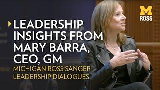 Sanger Leadership Dialogues Mary Barra CEO GM