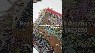 pen kalamkari hand painted silk dupatta available with wholesale prices...#kalamkari #penkalamkari