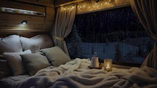 Comfortable Surroundings with Ambient Soft Rain Sounds and Cozy Candlelight for Relaxation  3 Hours