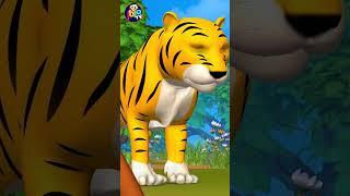 #Shorts एक विशाल लंबी गाय बाघ और शेर की लड़ाई -Giant Tall Cow Tiger and Lion Fight Story  JoJo Tv