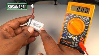 Multimetro Digital como medir el voltaje de la bateria de un Drone y verificar si sirve o no