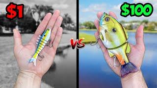 $1 vs $100 Swimbait Fishing Challenge