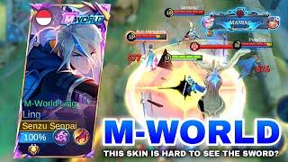 LING M-WORLD FASTHAND GET MANIAC  HARD TO SEE THE SWORD ?  Gameplay Ling Top Global Mobile Legends