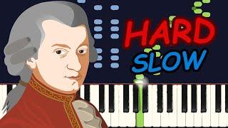 Mozart - Rondo Alla Turca Turkish March - HARD SLOW Piano Tutorial - Synthesia