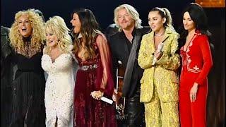 Dolly Parton sings 9 to 5 with Miley Cyrus Katy Perry Kacey Musgraves & more - LIVE 61st Grammys