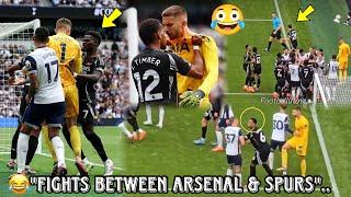 FULL VIDEO Arsenal & Spurs FghtsIn London Derby Timber And Saka Spurs 0-1 Arsenal