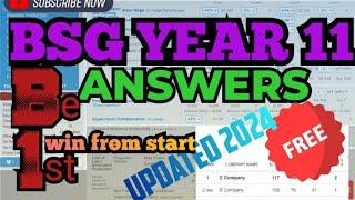 Free Business strategy game BSG year 11 decision answers 2024