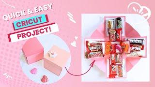 Valentines Exploding Candy Box  Easy Beginner Cricut Project