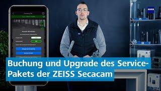 Wie kann ich mein Service-Paket für die ZEISS Secacam buchen oder upgraden?