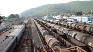 Train switch in Slyudyanka to get to Ulan-Ude