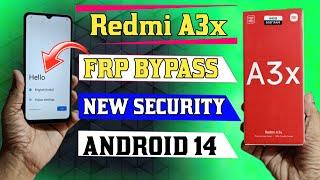 Redmi A3x Frp Bypass New Security Android 14  Mi A3x Google Account Bypass - Without pc