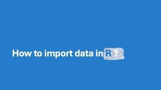 8- Master Data Importing in R CSV Excel PostgreSQL and MongoDB Step-by-Step Guide