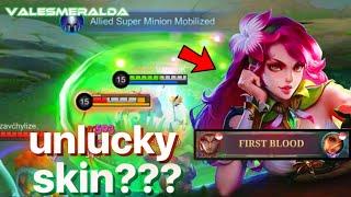 THIS SKIN USED TO BE MY UNLUCKY SKIN… BUT IS IT STILL UNLUCKY NOW??  Valesmeralda  MLBB