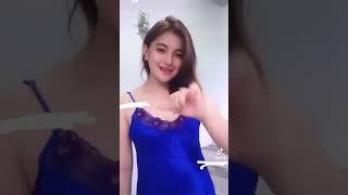 Hafeinia Tiktok Instagram Lingerie Biru Seksi