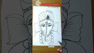 Bappa Easy Drawing  Ganesh Chaturthi 2022 #shorts #youtubeshorts