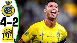 Al Nassr vs Al Ittihad 4-2 - RONALDO DOUBLE - Goals and Highlights 2024