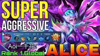 23 Kills Alice Super Aggressive - Top 1 Global Alice by Aoi一千花 - Mobile Legends