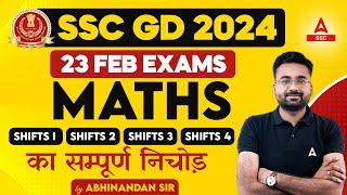 SSC GD 23 Feb 2024 Maths All Shifts Analysis By Abhinandan Sir  SSC GD Analysis 2024