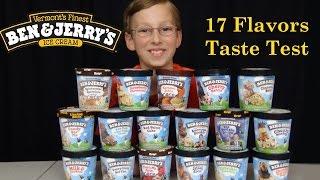 BEN & JERRYS ICE CREAM TASTE TEST -- 17 FLAVORS  COLLINTV