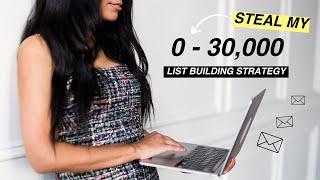 How I Built an Email List of 30000+