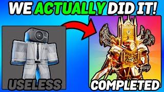 BASIC To UPGRADED TITAN CLOCKMAN Day 13 COMPLETED Toilet Tower Defense