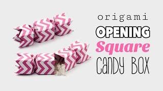 Origami Opening Square Candy Box - DIY Gift Box - Paper Kawaii