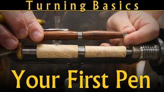 Turn Your First Pen - Mandrel Pen Turning - Turning Basics #03 - Pen Turn - Part Two