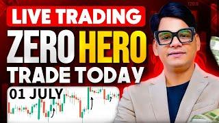 01 July zero hero live trading bank nifty trading #optionstrading #trading #livetrading