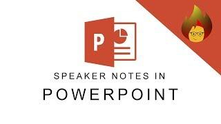 How to Add Speaker Notes  POWERPOINT