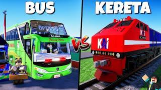 HANCUR 1000% Bus Telolet VS Kereta Api Indonesia Siapa Menang?   Car VS Train Indonesia