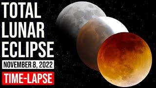 Total Lunar Eclipse in a Minute  Time-lapse  November 8 2022  Kopernik Observatory  New York