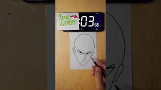 how to draw Saitama in 40 secs  One punch man