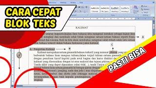 Cara Cepat Blok Teks pada Microsoft Word   tutorial word