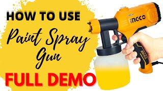 How To Use Paint Sprayer  Beginner Tutorial How to Set Up and Use Ingco Paint Spray Gun