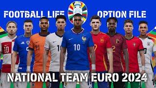 PES 2021 SMOKE PATCH FOOTBALL LIFE OPTION FILE NATIONAL TEAM EURO 2024