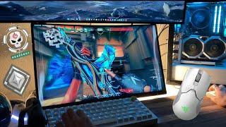 Valorant POV on 144hz  Aesthetic Setup  Keyboard ASMR + Lofi...