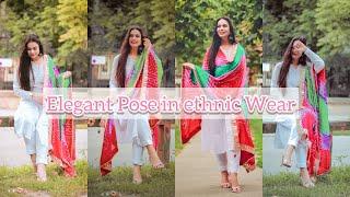 10+ How to Pose in Ethnic wear Suit pose  Indoor & Outdoor Pose for Girls  My clicks Instagram